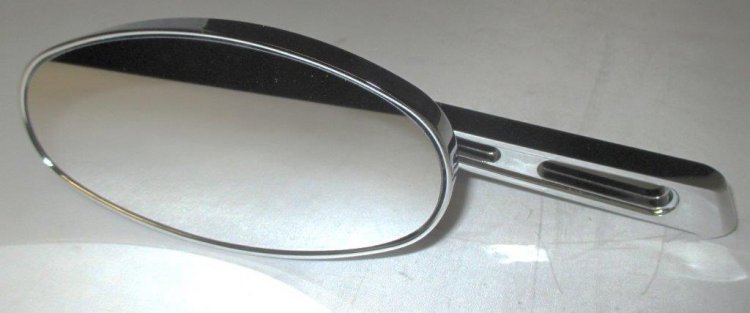 MIRROR OVAL BILLET - Click Image to Close