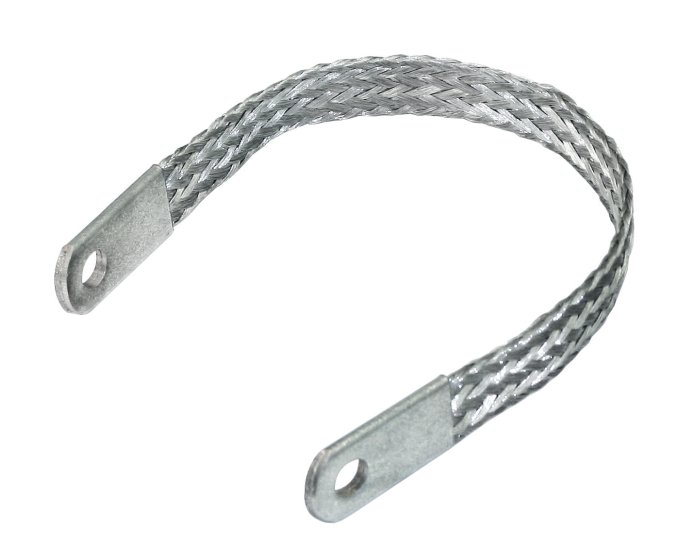 GROUND STRAP BRAIDED 12in