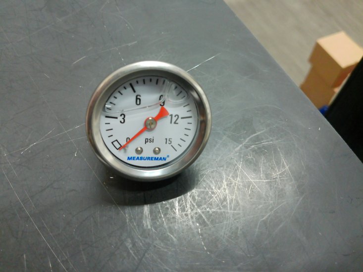 PRESSURE GAUGE 1-15lbs WHITE