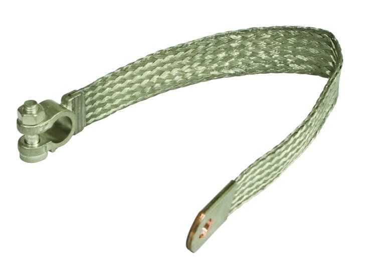 GROUND STRAP BRAIDED 14in