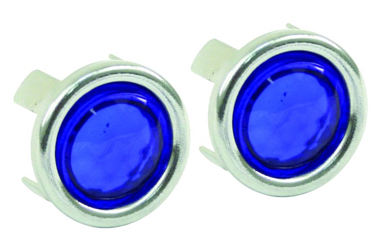 TAIL LIGHT BLUE DOT W/CHR RING