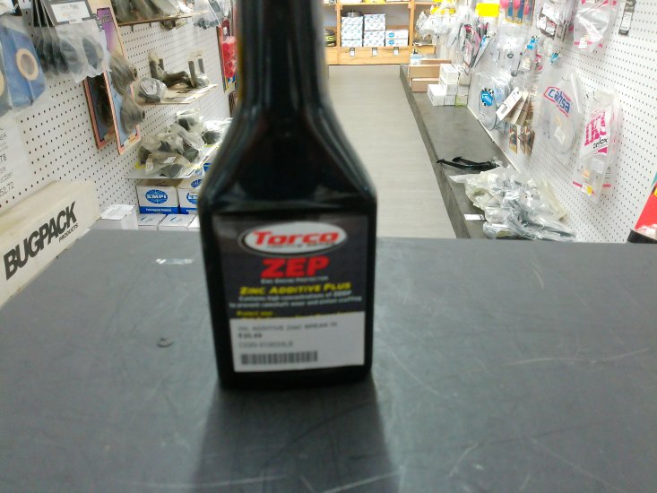 OIL ADDITIVE ZINC BREAK IN