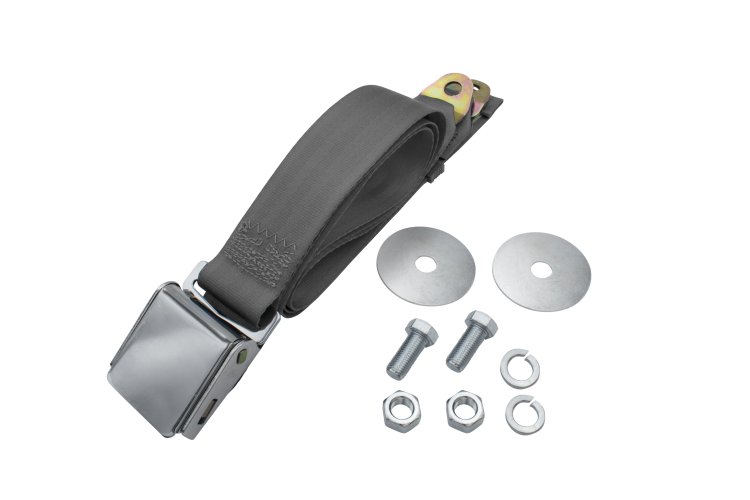 2 POINT LAP BELT LATCHING GREY