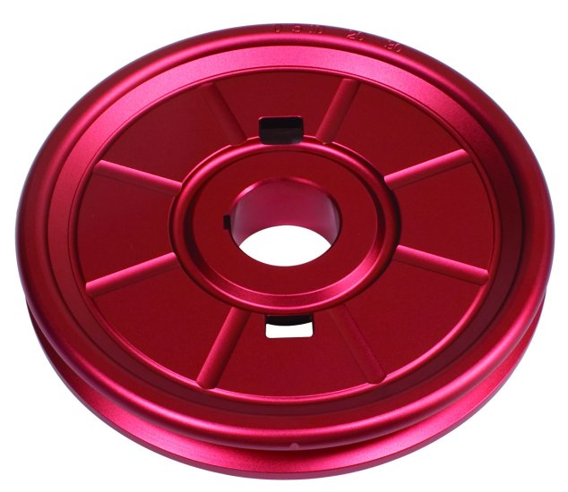 ALUM STK DESIGN PULLY RED