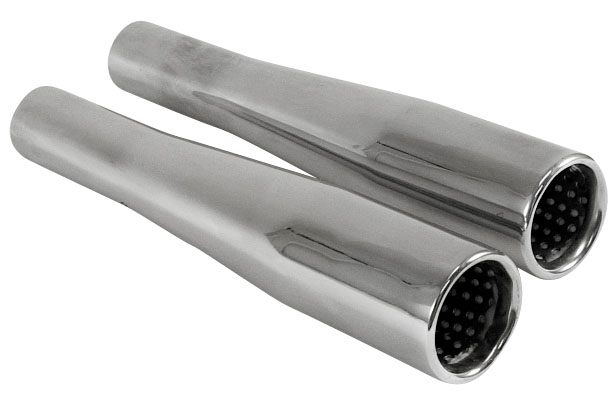 TAPERED EXHAUST TIPS CHROME