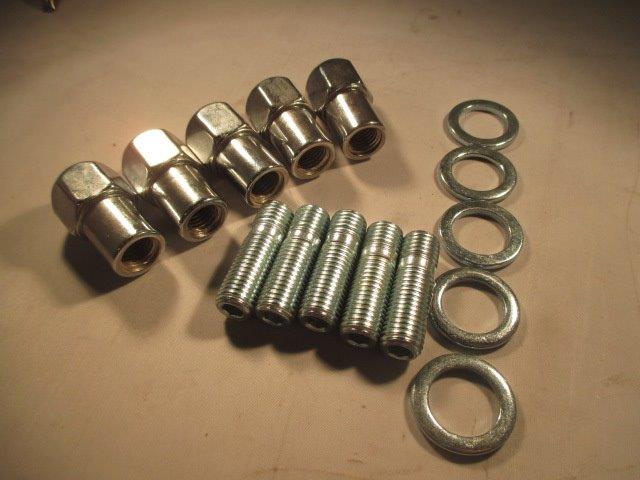 CHROME NUT AND STUD KIT 12MM - Click Image to Close