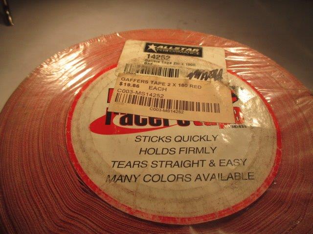 GAFFERS TAPE RED 180ft. - Click Image to Close
