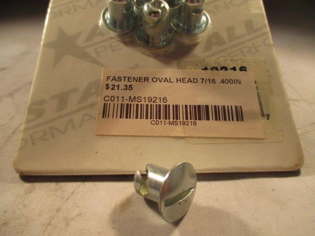 FASTENER OVAL HEAD 7/16 .400IN - Click Image to Close
