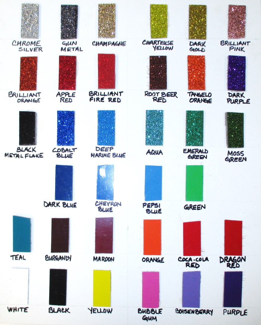 Gel Coat Color Chart